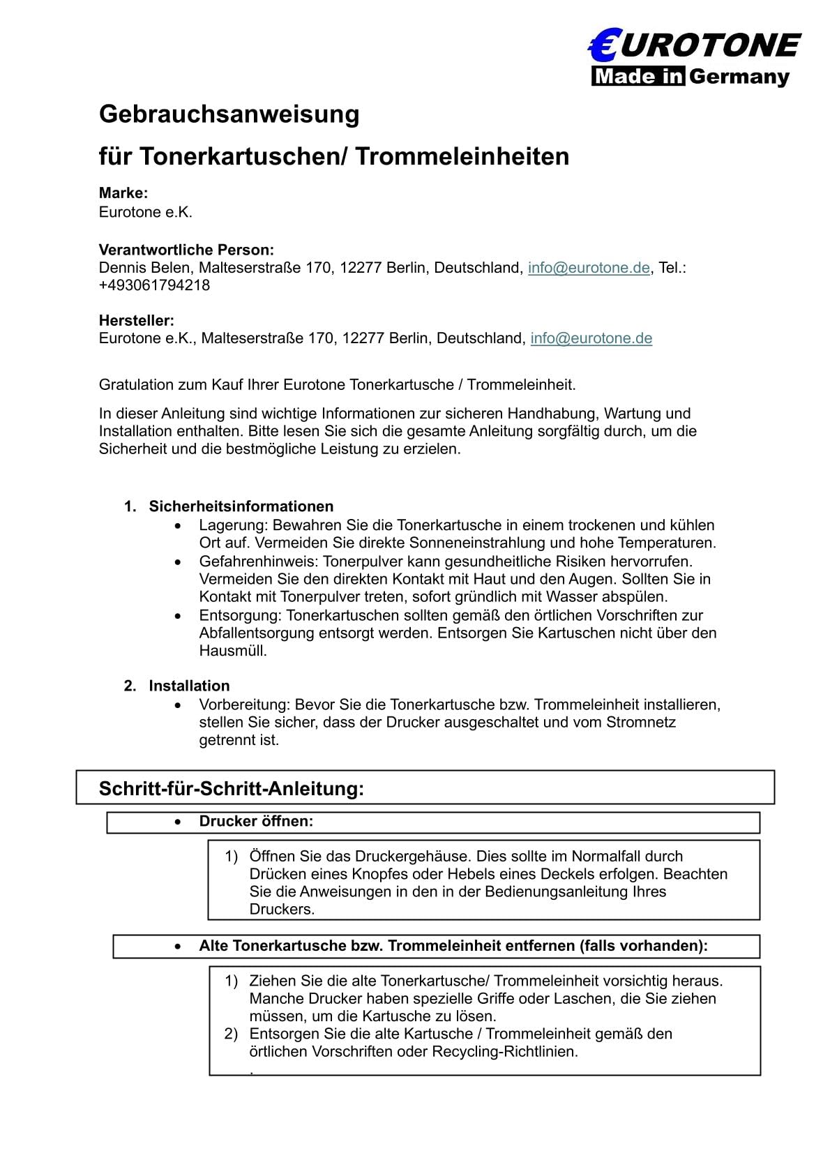 Kraft Office Supplies Nachfülltoner – für Triumph-Adler TK540K – Schwarz – Produktbild 6