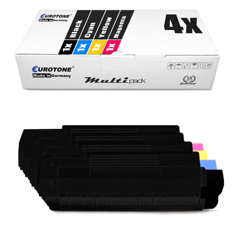4x Alternative Toner für Olivetti XB0458 XB0456 XB0457 XB0455: Schwarz + Cyan + Magenta + Gelb