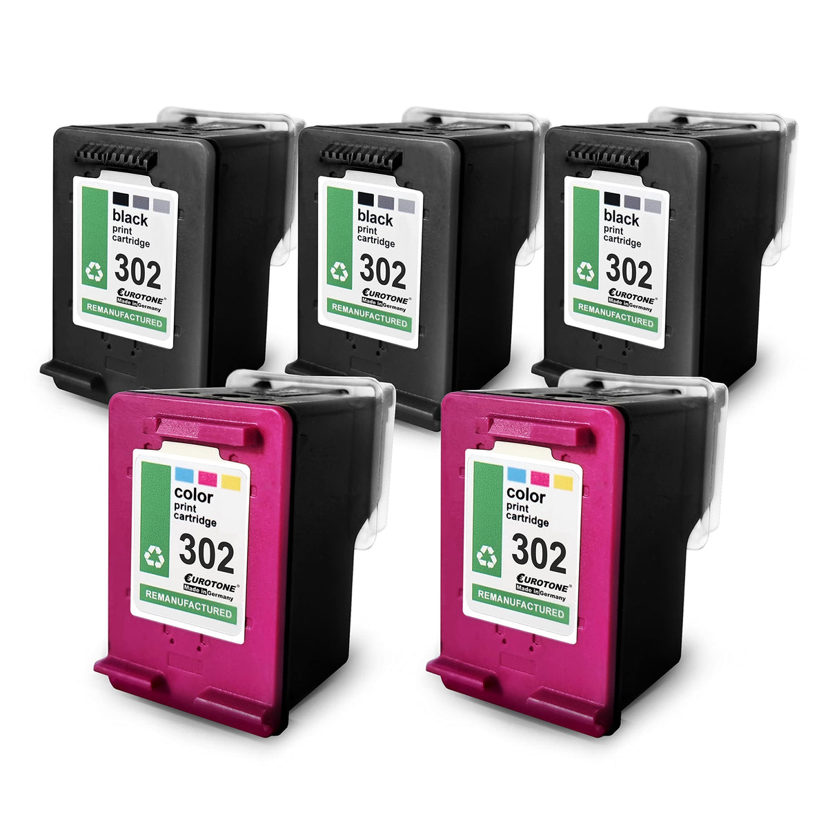 5x Eurotone Tintenpatrone – für HP 302XL – Schwarz/Cyan/Magenta/Gelb – Produktbild 11