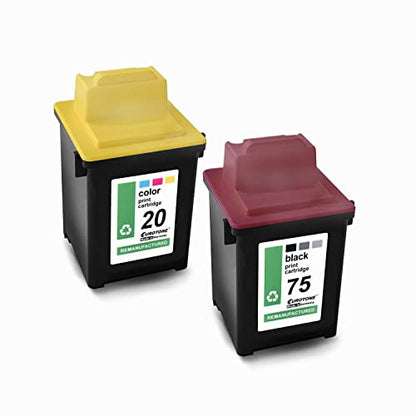 2x Eurotone Tintenpatrone – für Lexmark 20XL – Mehrfarbig/Schwarz