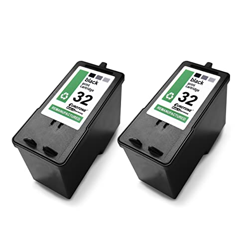2x Eurotone Tintenpatrone – für Lexmark 32XL – Schwarz