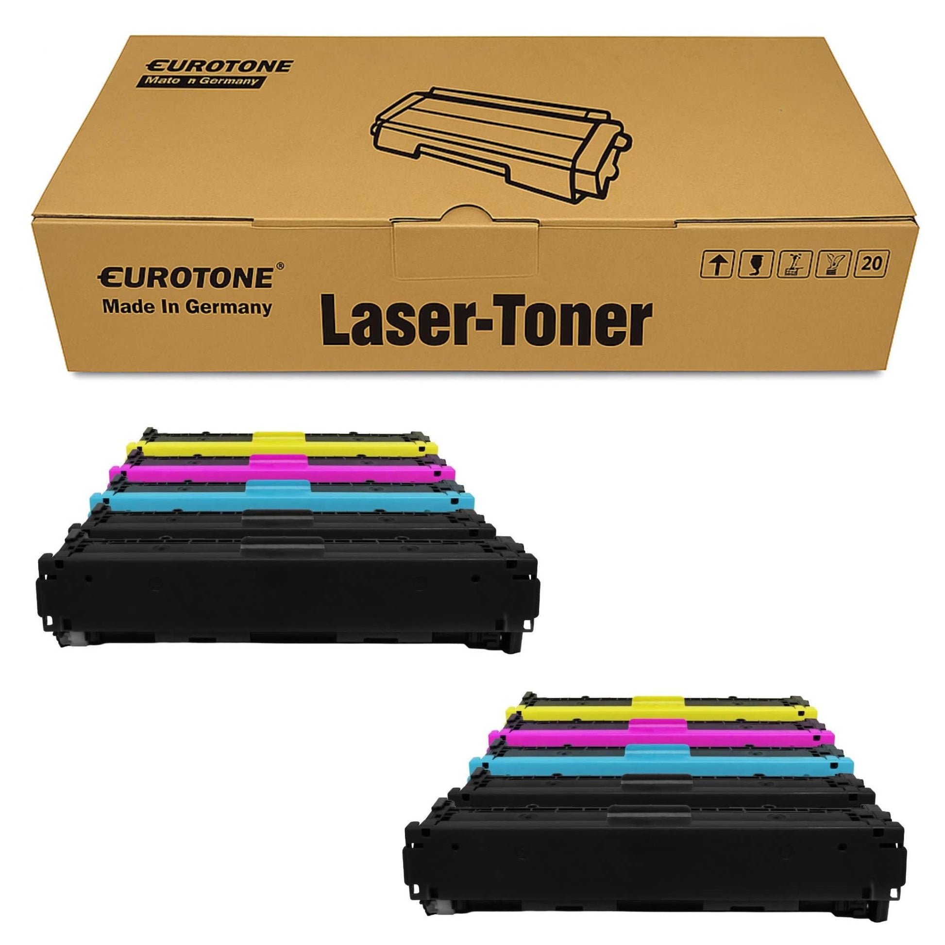 10x Eurotone Toner – für HP CB540A – Schwarz/Cyan/Magenta/Gelb – Produktbild 11