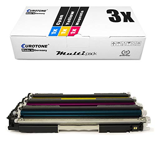 3x Eurotone Toner – für HP CE311A – Cyan/Magenta/Gelb