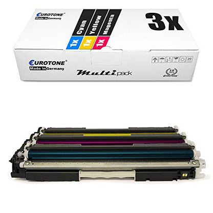 3x Eurotone Toner – für HP CE311A – Cyan/Magenta/Gelb