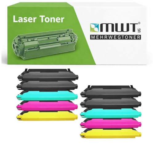 10x Mehrwegtoner Toner – für Dell 1230C – Schwarz/Cyan/Magenta/Gelb