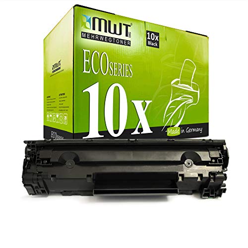 10x Mehrwegtoner Toner – für HP CB435A – Schwarz