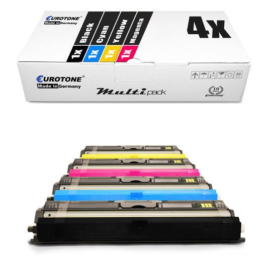 Tóner alternativo 4x para Epson C13S050556 C13S050554 C13S050557 C13S050555: Negro + Cian + Magenta + Amarillo