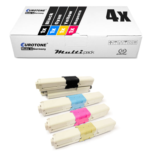 4x alternative toner for OKI 44973536 44973534 44973533 44973535: black + cyan + magenta + yellow