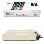 4x alternative toners for OKI 43459324 black + 43459371 cyan + 43459370 magenta + 43459369 yellow
