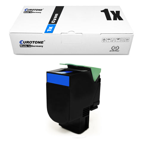 1x Alternativer Toner für Lexmark 71B0H20 Blau Cyan