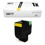 1x Alternativer Toner für Lexmark 80C0X40 Gelb Gelb 800X4