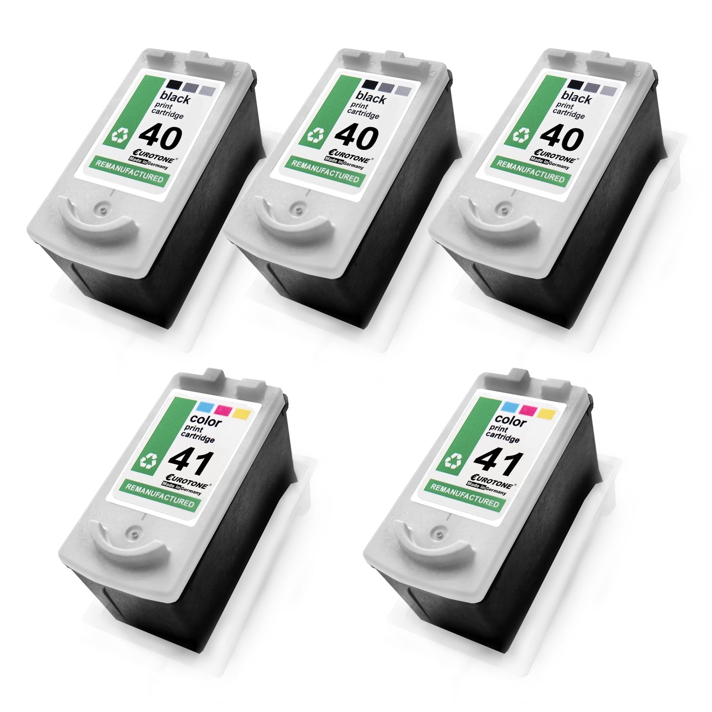 5x alternative ink cartridges for Canon PG40 CL41 0615B036: 2x 0617B001 Color + 3x 0615B001 black