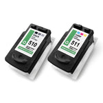 2x cartuchos de tinta alternativos XXL para Canon PG510 CL511 2970B010: 2972B001 Color + 2970B001 Negro