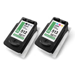 2x alternative ink cartridges XXL for Canon PG512 CL513 2970B010: 2971B001 Color + 2969B001 Black