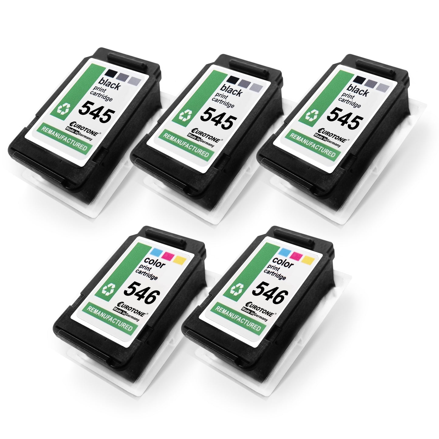 5x vaihtoehtoista mustepatruunaa Canon PG545XL CL546XL 8287B005: 2x 8288B001 väri + 3x 8286B001 musta