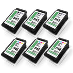 6x alternative ink cartridges for Canon PG545XL CL546XL 8287B005: 3x 8288B001 color + 3x 8286B001 black