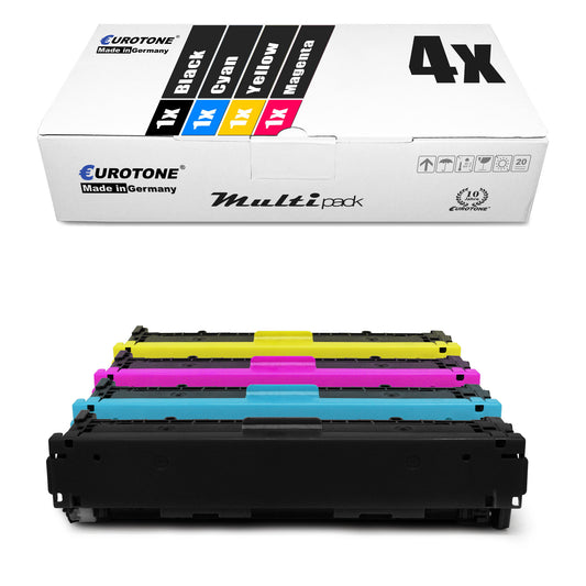 4x toners alternatifs pour HP CE320A-23A 128A: Noir + CE321A Cyan + CE323A Magenta + CE322A Jaune