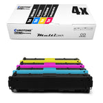 4x alternative toners for HP CE320A-23A 128A: Black + CE321A Cyan + CE323A Magenta + CE322A Yellow