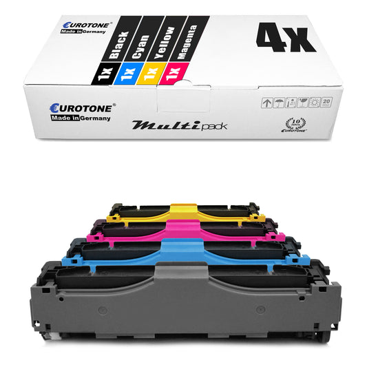 4x tóners alternativos para Canon 046H BK CMY: 1254 negro + 002 cian + 1253 magenta + 1252 amarillo