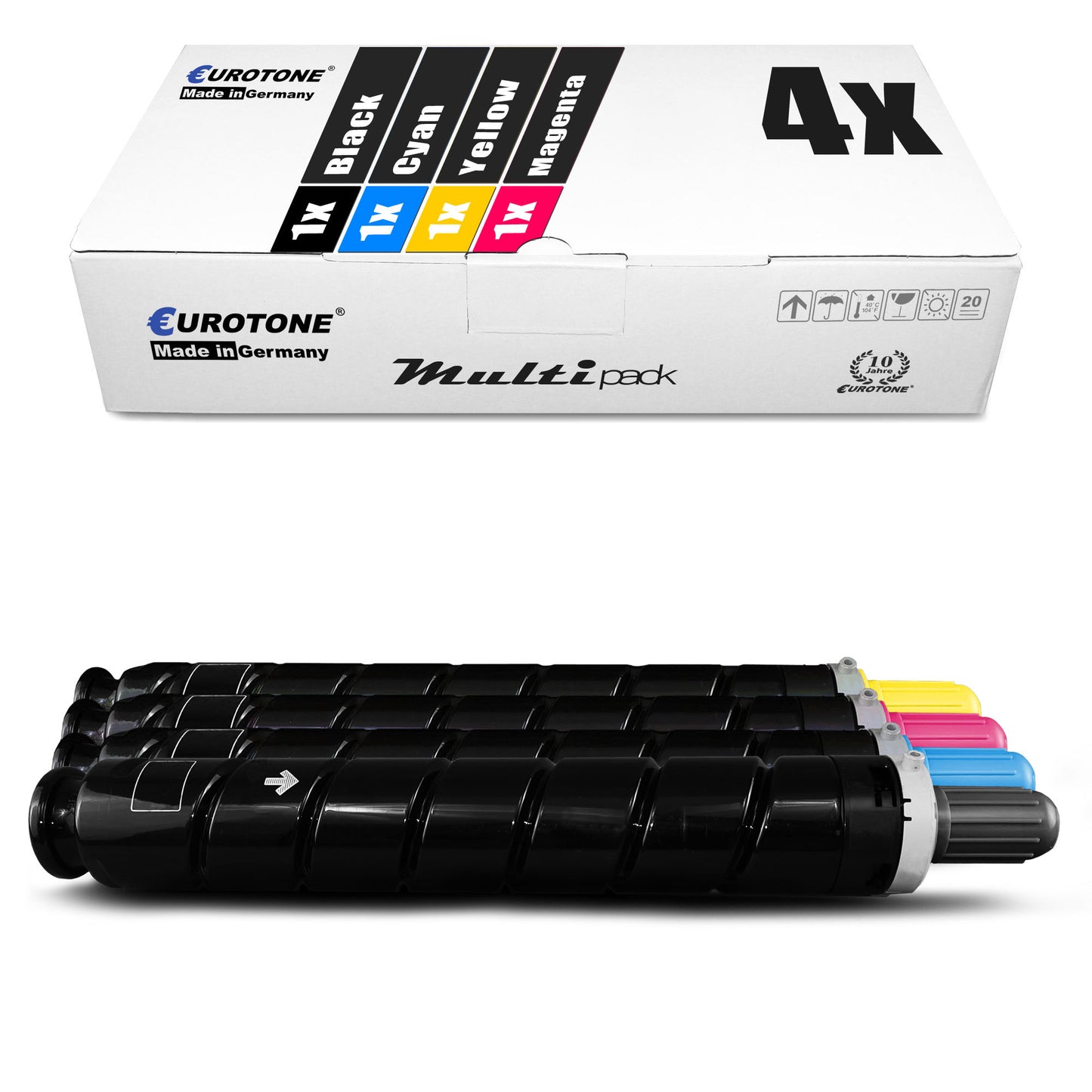 4x vaihtoehtoista väriainetta Canon C-EXV34: C-EXV34BK 3782B002 musta + C-EXV34C 3783B002 syaani + C-EXV34M 3784B002 magenta + C-EXV34Y 3785B002 keltainen