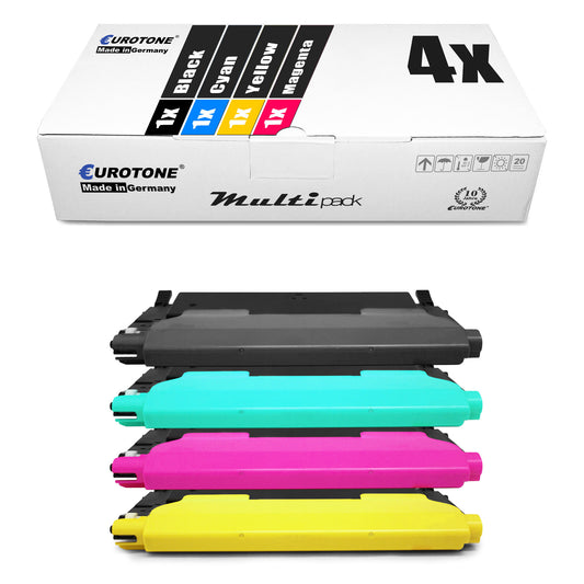 4x tóners alternativos para HP W2070A Negro + W2071A Cian + W2073A Magenta + W2072A Amarillo 117A