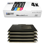 4x alternatieve toners voor Samsung CLP-500D: CLP-500D7K zwart + CLP-500D5C cyaan + CLP-500D5M magenta + CLP-500D5Y geel