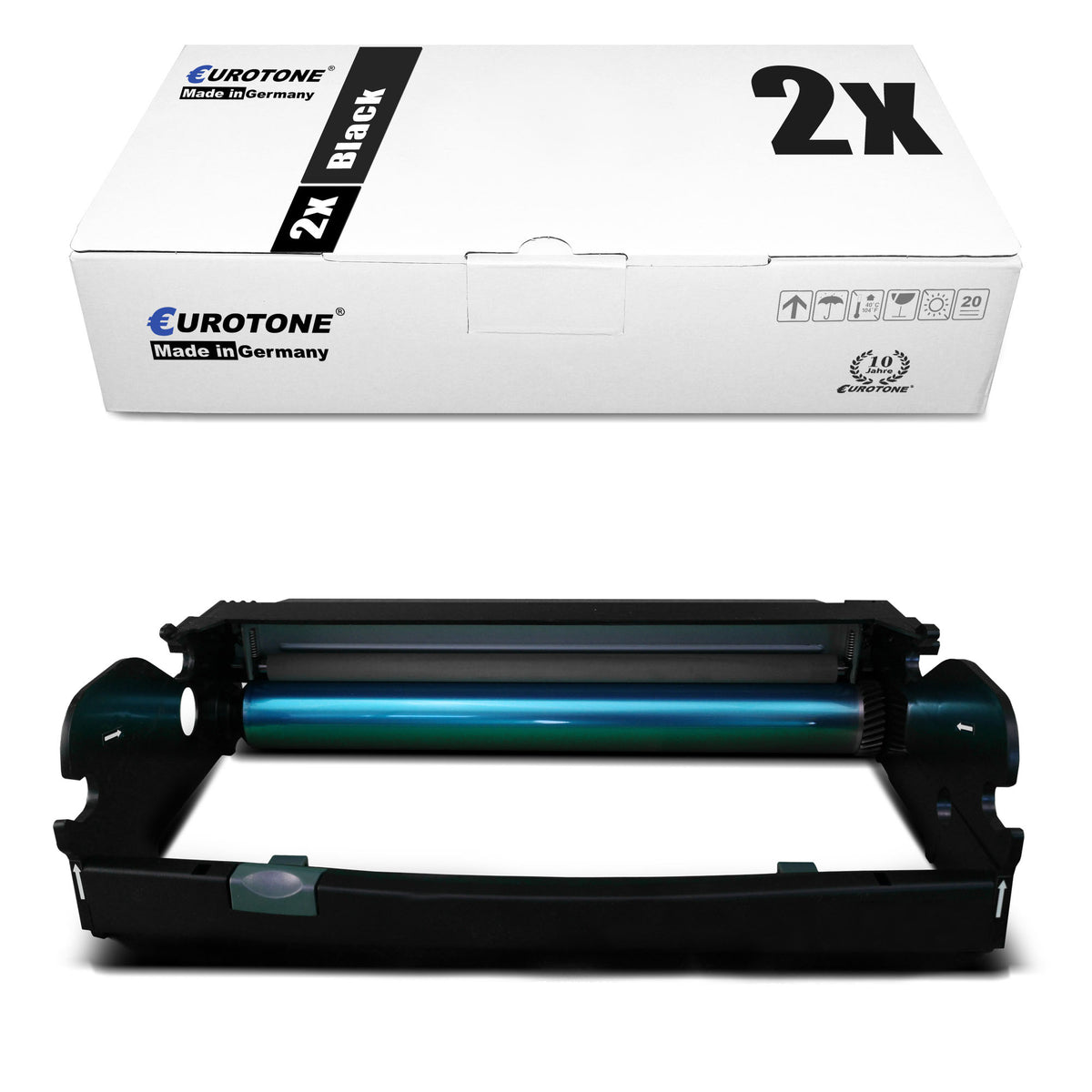2x tambours d'image alternatifs pour Dell 593-10338 DM631 noir
