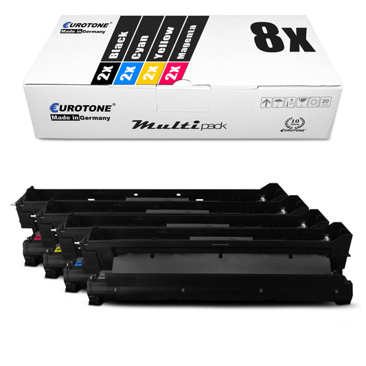 8x tambours d'imagerie alternatifs pour Xerox 108R00647 108R00649 108R00648 108R00650: 2x noir + 2x cyan + 2x magenta + 2x jaune