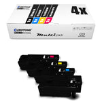 Epson C4S13 siyah + C050614S13 camgöbeği + C050613S13 macenta + C050612S13 sarı için 050611x alternatif toner