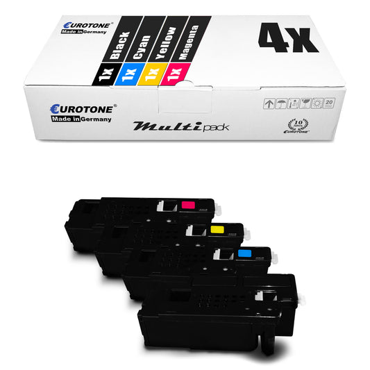 4x alternative toners for Dell 593-BBJV 593-BBJU 593-BBJW 593-BBJX: H3M8P Black + VR3NV Cyan + WN8M9 Magenta + MWR7R Yellow