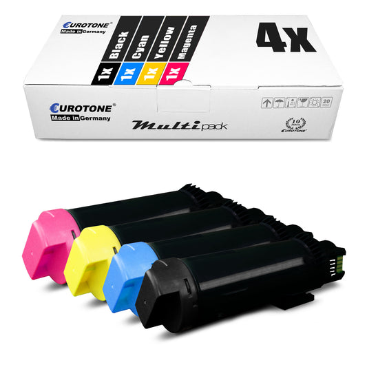4x alternative toner XXL for Dell 593BBSD 593BBSE R6C4D 593BBSB: 6CVF8 black + 4R6JN cyan + 5PG7P magenta + 0CX53 yellow