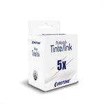 5x alternative ink cartridges for Lexmark 100XL 14N1921E: 2x K 14N1092E black + C 14N1093E cyan + M 14N1094E magenta + Y 14N1095E yellow