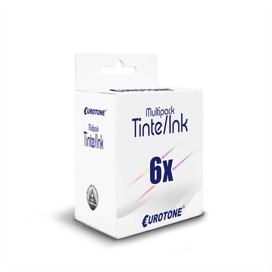 6 cartuchos de tinta alternativos para Epson T0791-96: T0791 negro + T0792 cian + T0795 cian claro + T0793 magenta + T0796 magenta claro + T0794 amarillo