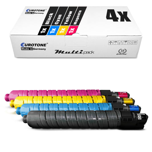 4x toner alternatif pour Ricoh 841654 841652 841653 841651: noir + cyan + magenta + jaune