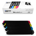 4x alternative toners for Sharp MX-23 GT: GTBA black + GTCA cyan + GTMA magenta + GTYA yellow