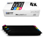 4x vaihtoehtoista väriainetta Sharp MX-31 GT: GTBA musta + GTCA syaani + GTMA magenta + GTYA keltainen