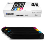 4x alternative toners for Sharp MXC-38 GT: GTB Black + GTC Cyan + GTM Magenta + GTY Yellow