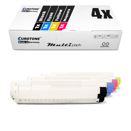 4x toner alternatif pour OKI 44059211 44059209 44059210 44059212: noir + cyan + magenta + jaune