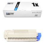 1x toner alternativo para OKI 43865723 ciano