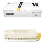 1x toner alternativo per OKI 43865721 giallo