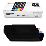 Olivetti XB4 XB0458 XB0456 XB0457 için 0455x alternatif toner: Siyah + Camgöbeği + Macenta + Sarı