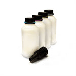 4x alternative refill powder for Konica Minolta QMS 2300: 171-0517-005 black + 171-0517-008 cyan + 171-0517-007 magenta + 171-0517-006 yellow