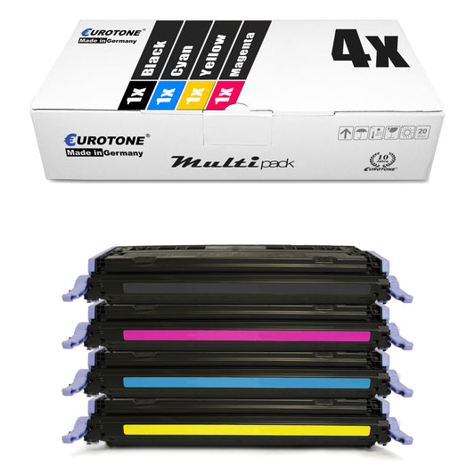 4x toners alternatifs pour HP Q6000A-03A 124A: Noir + Q6001A Cyan + Q6003A Magenta + Q6002A Jaune