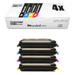 4x Alternative Toner für HP Q6460A-63A 644A: Schwarz + Q6461A Cyan + Q6463A Magenta + Q6462A Gelb