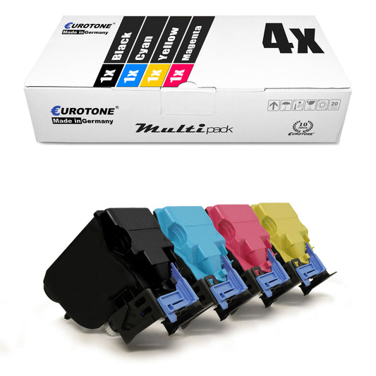 Tóner alternativo 4x para Epson C13S050748 C13S050750 C13S050749 C13S050747: Negro + Cian + Magenta + Amarillo