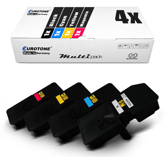 4x tóners alternativos para Kyocera TK-5220: TK-5220K TK5220 2R90NL1 negro + TK-5220C 2R9CNL1 cian + TK-5220M 2R9BNL1 magenta + TK-5220Y 2R9ANL1 amarillo