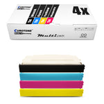4x alternative toners for Lexmark 020K1400 020K1402 020K1403 020K1401: Black + Cyan + Magenta + Yellow