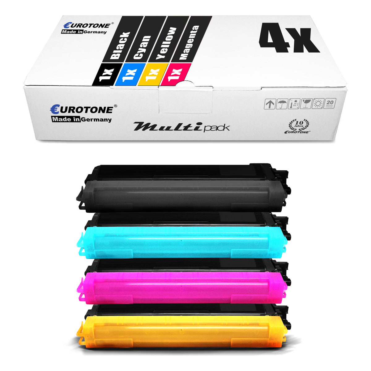 4x toners alternatifs pour Brother TN-230: TN-230BK noir + TN-230C cyan + TN-230M magenta + TN-230Y jaune