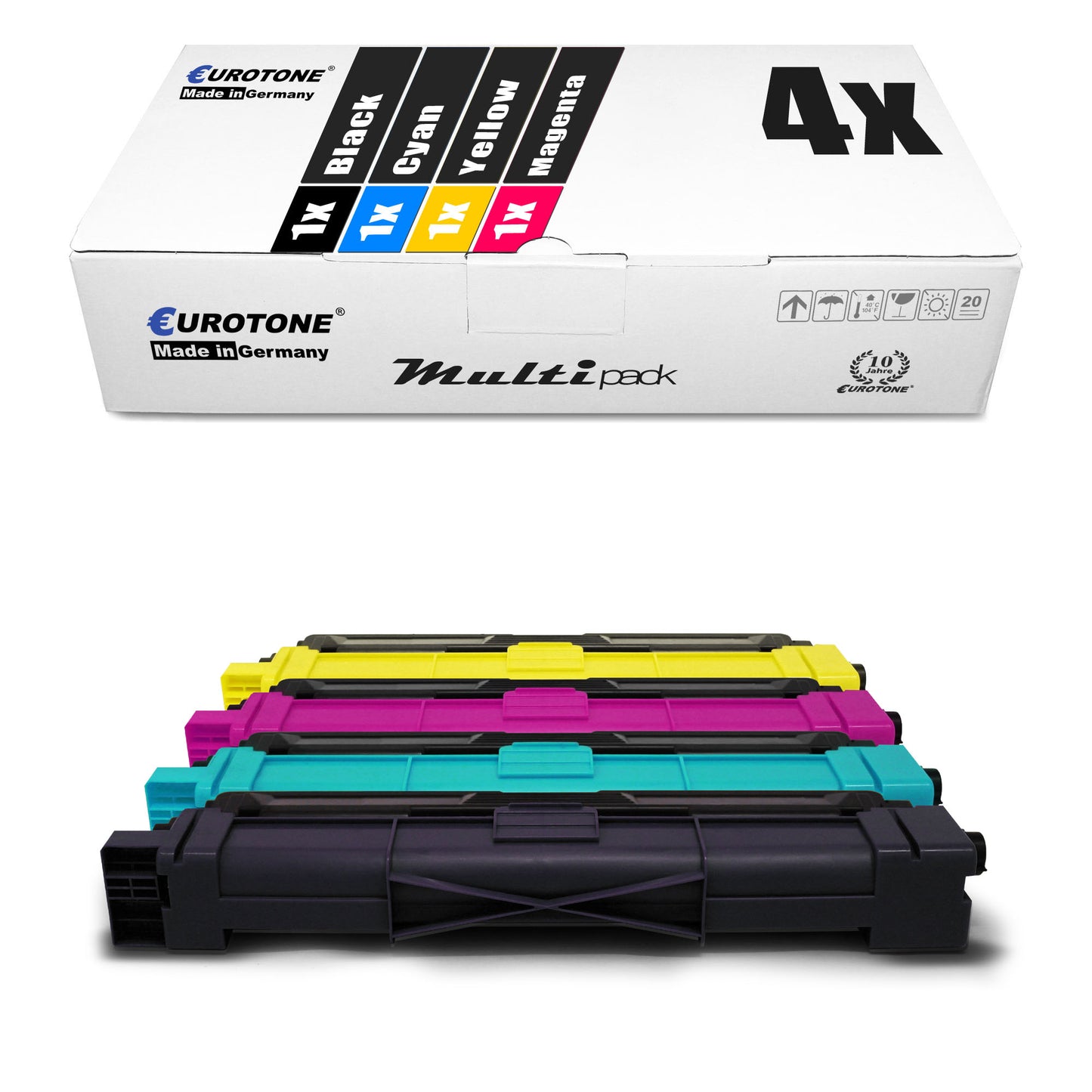 4x tóner alternativo XXL para Brother TN-242/246: TN-242BK negro + TN-246C cian + TN-246M magenta + TN-246Y amarillo