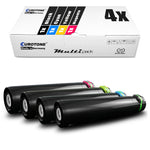 Lexmark X4X945CG X2X945MG X2X945KG X2X945YG için 2x alternatif toner: Siyah + Camgöbeği + Macenta + Sarı